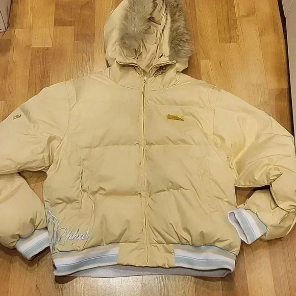 Baby Phat Jackets & Blazers - Baby Phat x Kimora Lee Simmons Puffer Jacket Coat Hooded Faux Fur Vintage XL